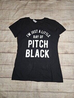 Instant Message Just a little ray of pitch black graphic tee shirt